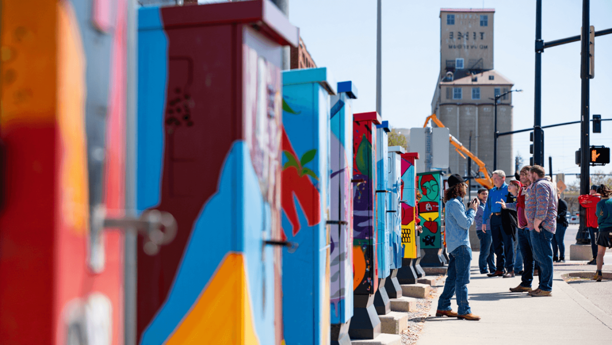 Decorated traffic light boxes turn downtown OKC streets into public art galleries