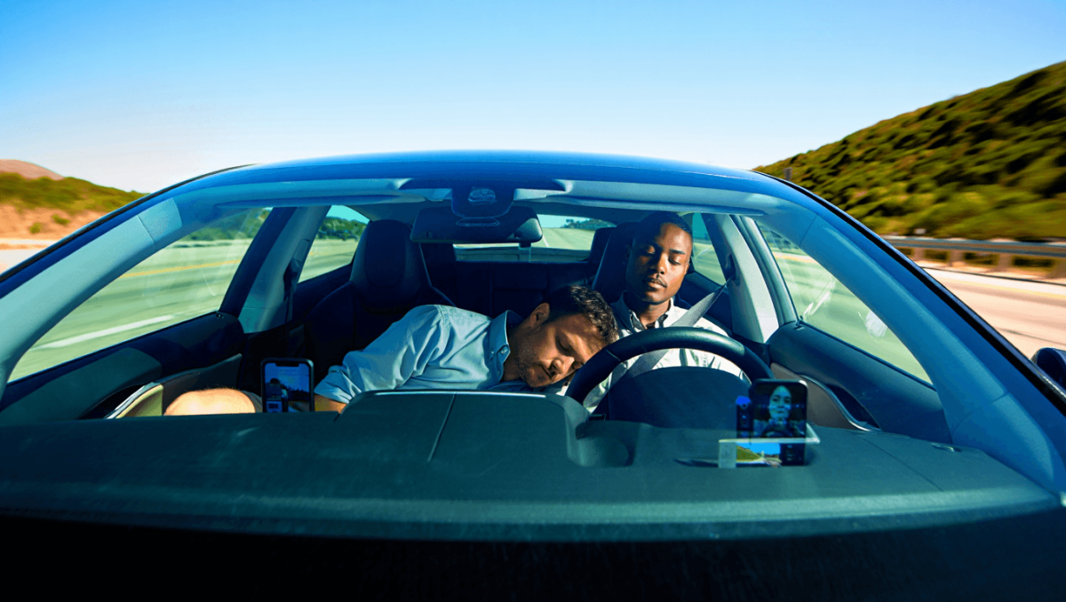 Watch: Customer films Uber driver asleep in Tesla on California highway