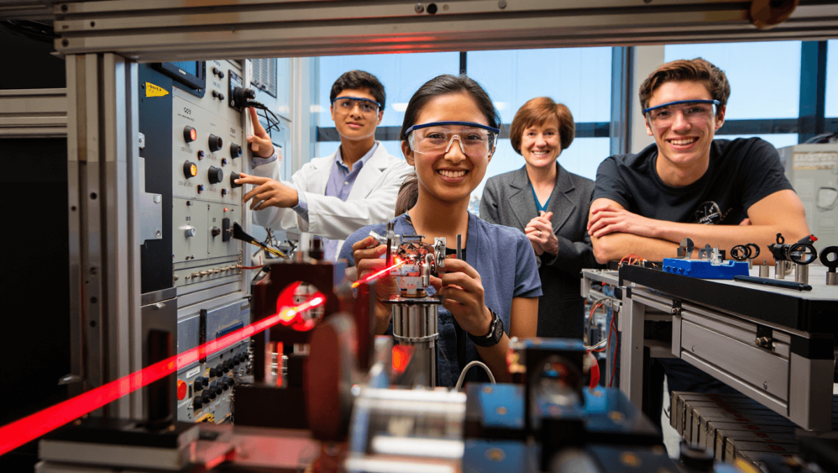 Cal Poly’s first-ever laser beam was built by physics students