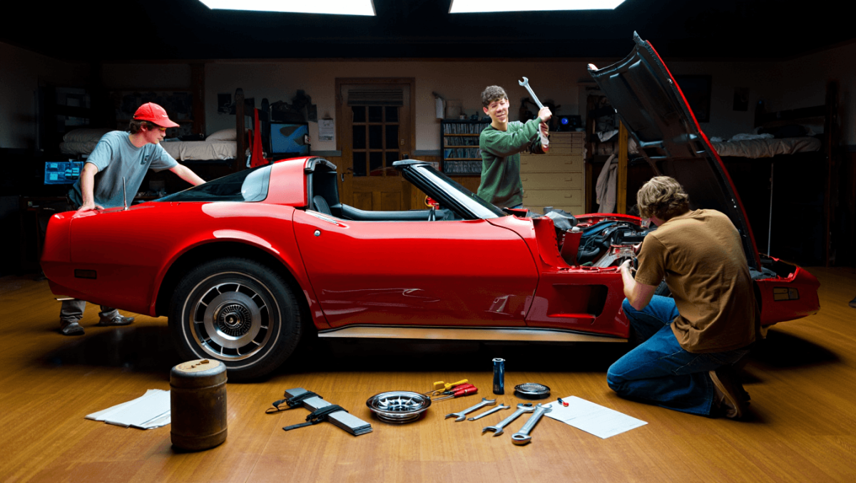 Students transform 1988 Corvette in Cal Poly club project