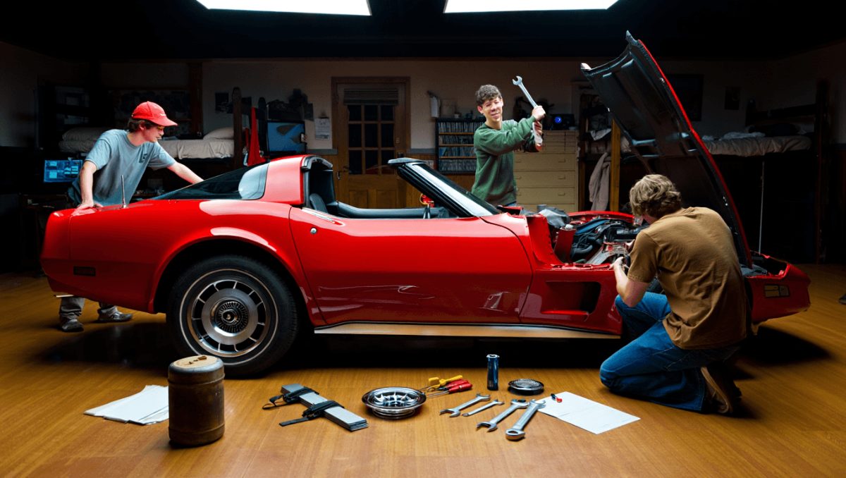Students transform 1988 Corvette in Cal Poly club project