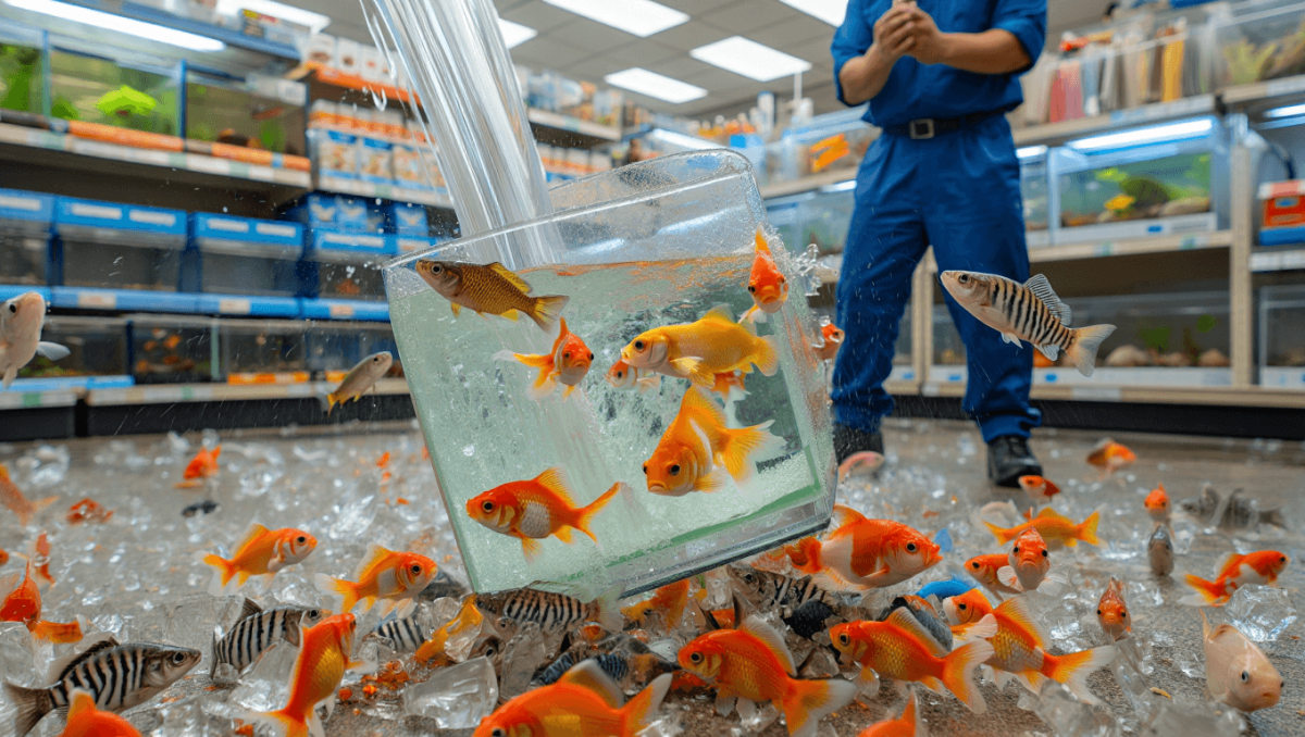 WATCH: Massive fish tank explosion floods Illinois pet store