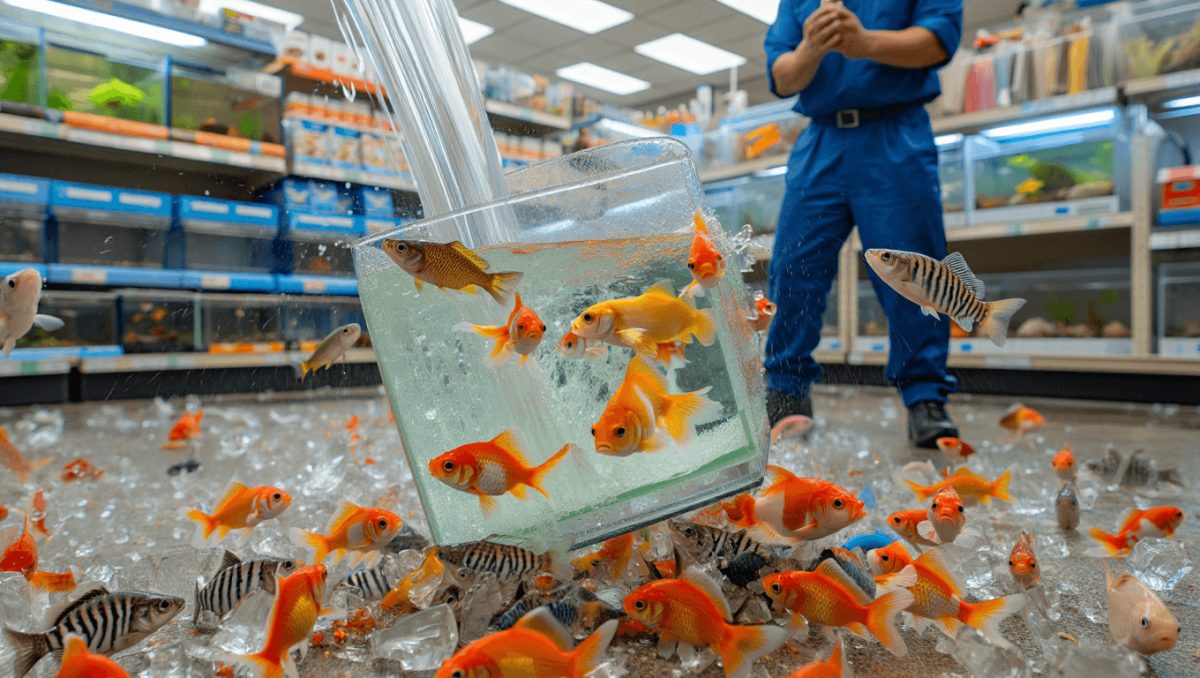 WATCH: Massive fish tank explosion floods Illinois pet store