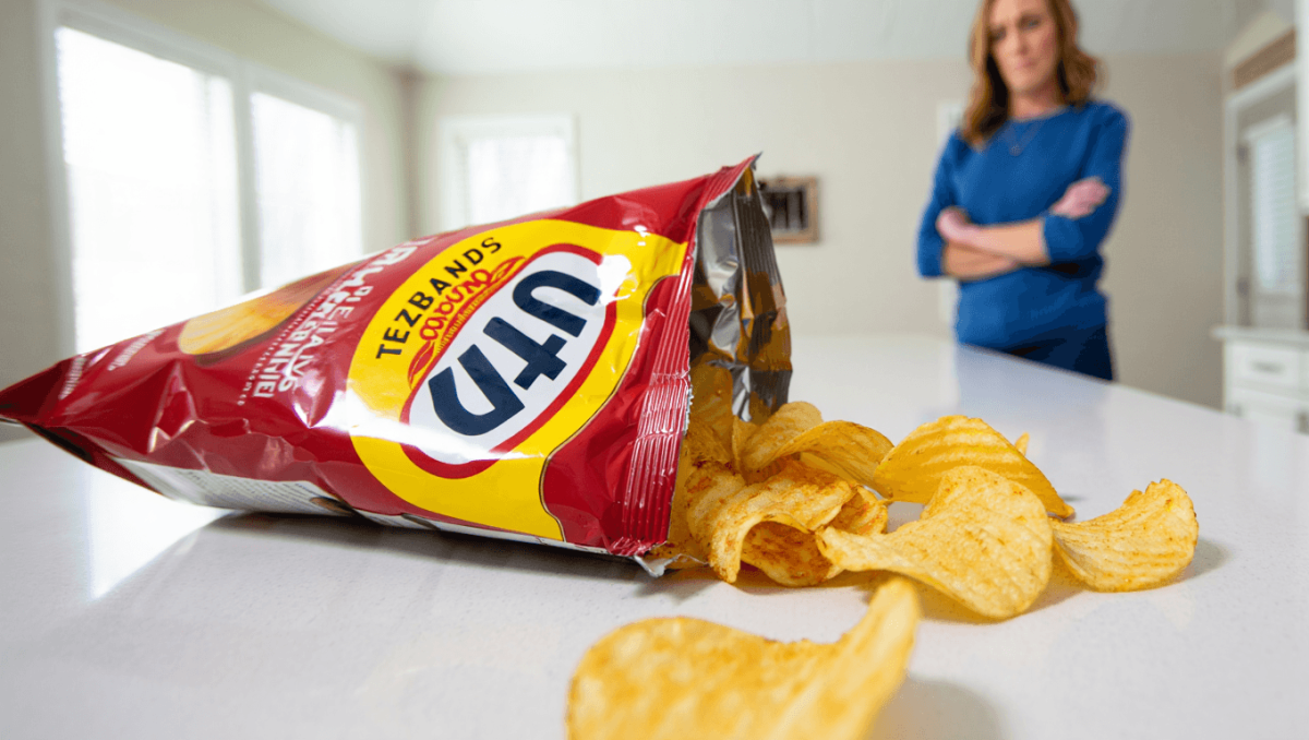 Utz snack products on a store shelf