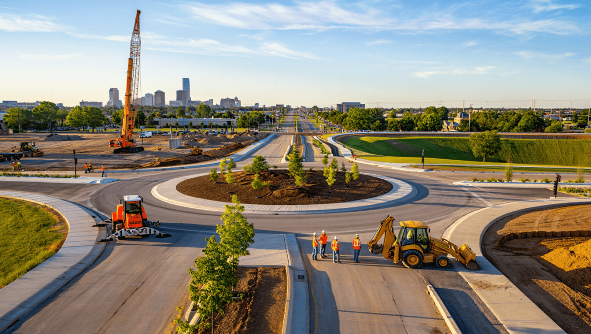 OKC's first double roundabout opens, here's how to drive in one