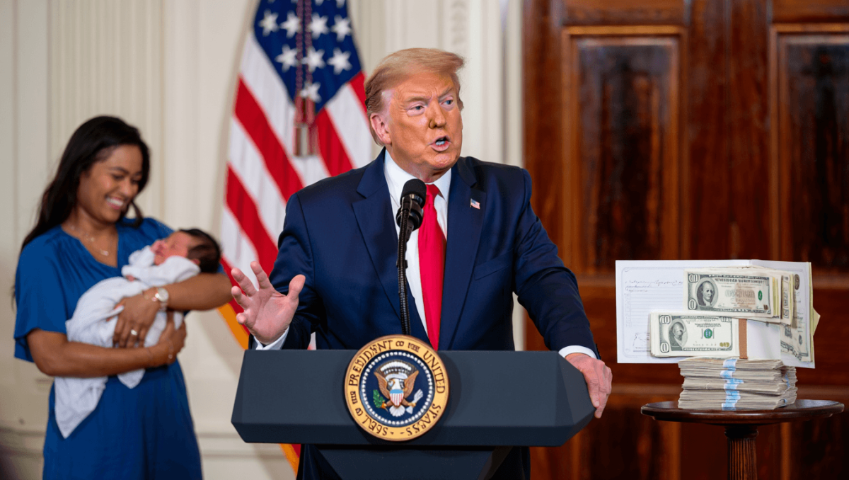 President Trump wants to give your baby $1,000