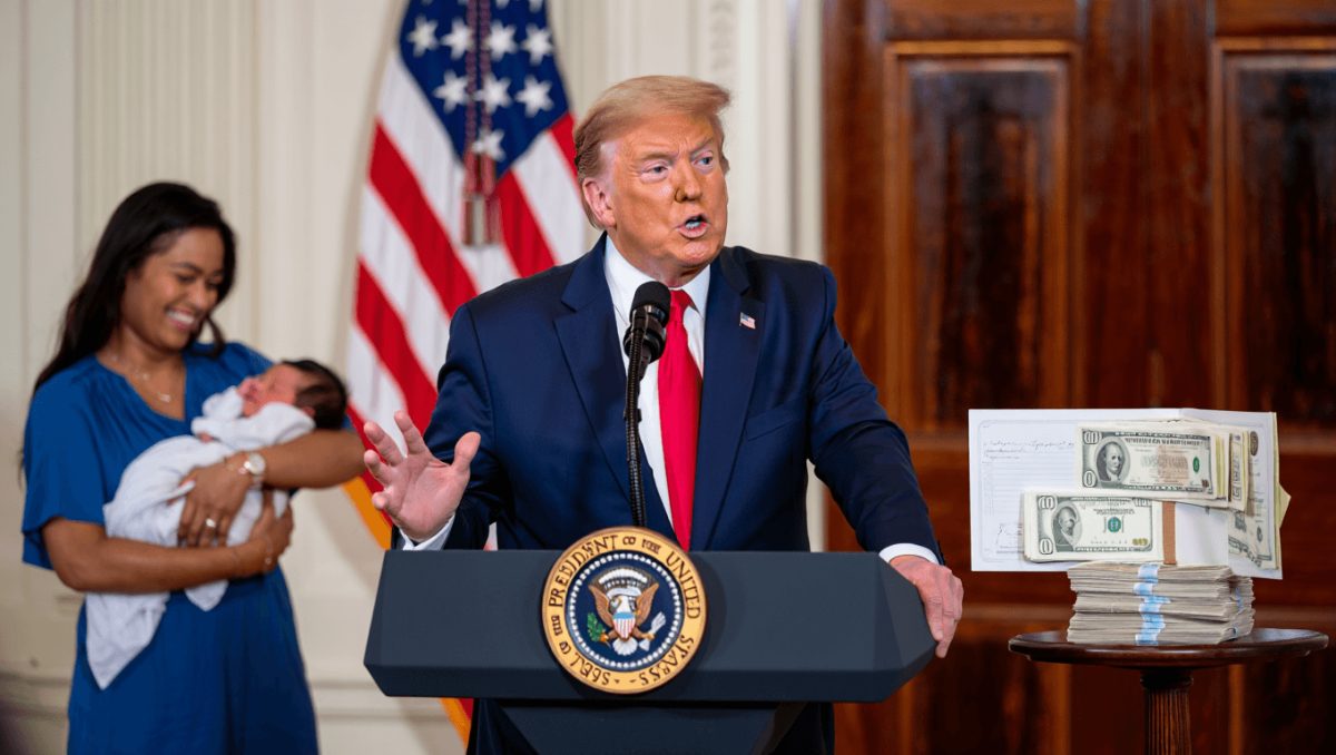 President Trump wants to give your baby $1,000