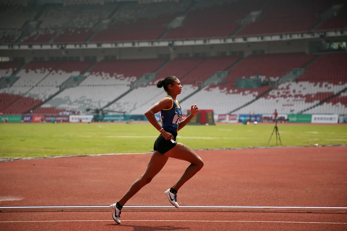Diverse group of runners participating in a marathon event